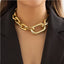 Colliers pour femmes, collier chaîne en or épaisse, collier ras du cou chaîne à maillons, chaîne épaisse en métal lourd vintage