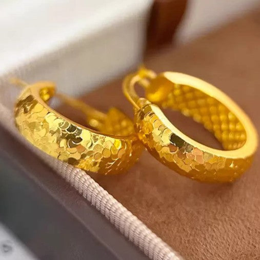 Boucles d'oreilles effet glace pilée pour femme