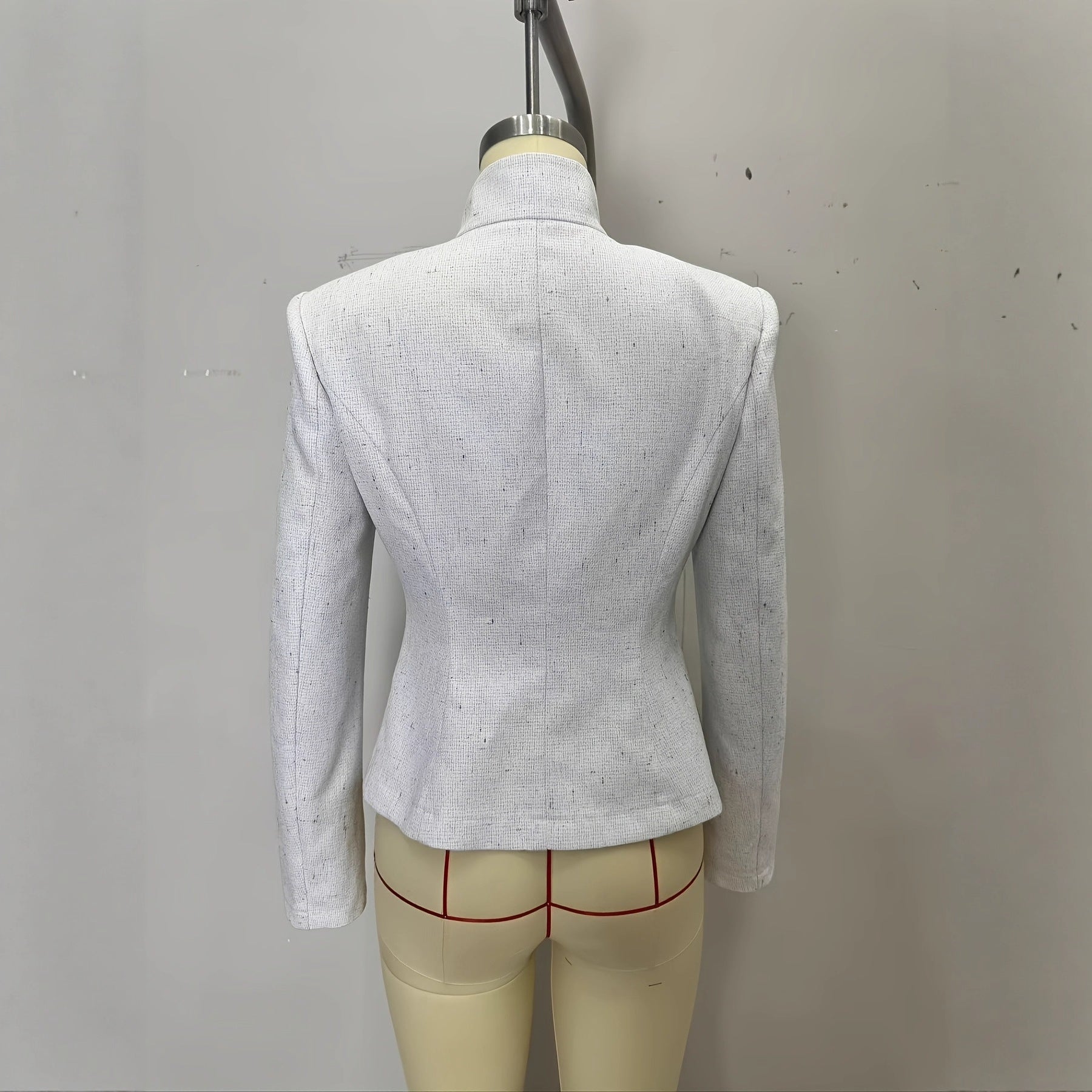 Blazer croisé à col montant et manches longues