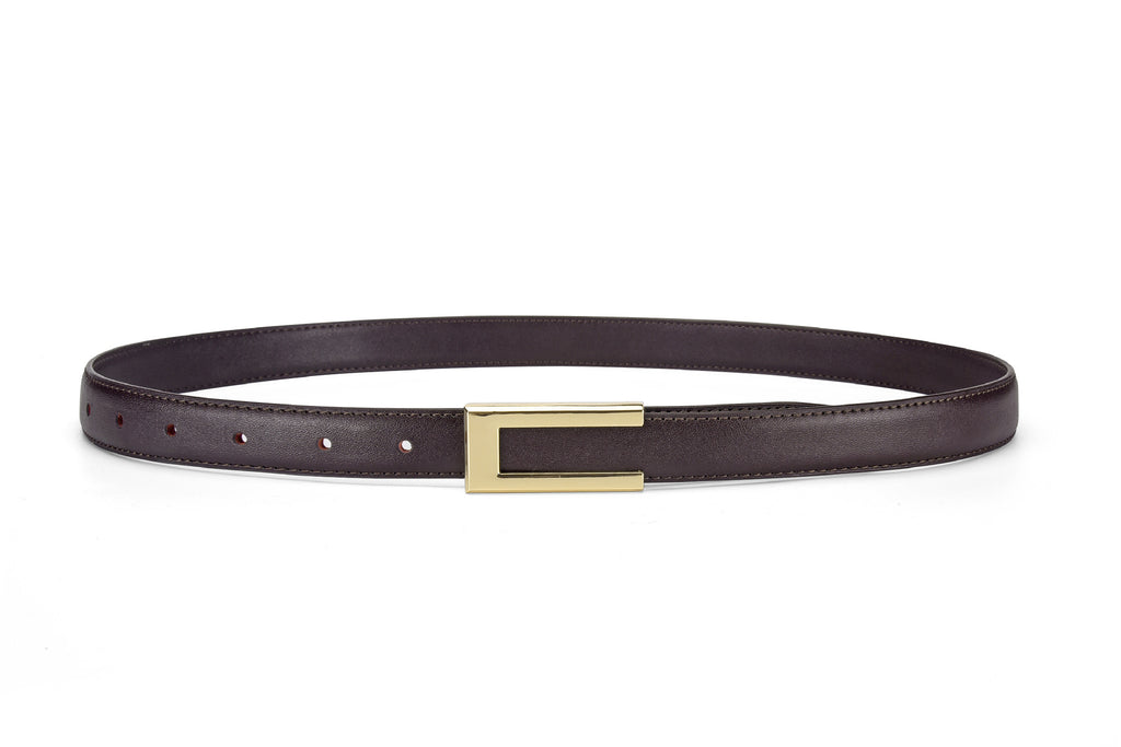 Cowhide Retro Black All-match Decorative Skirt Suit Jeans Leather Thin Belt