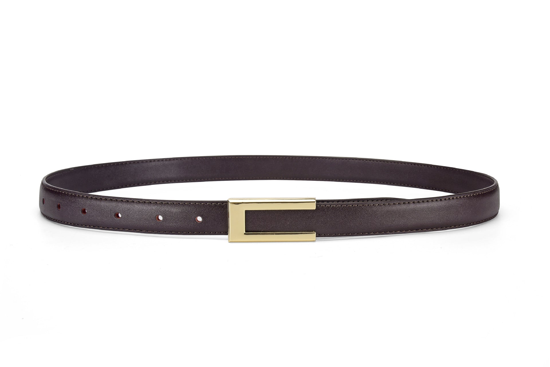 Cowhide Retro Black All-match Decorative Skirt Suit Jeans Leather Thin Belt