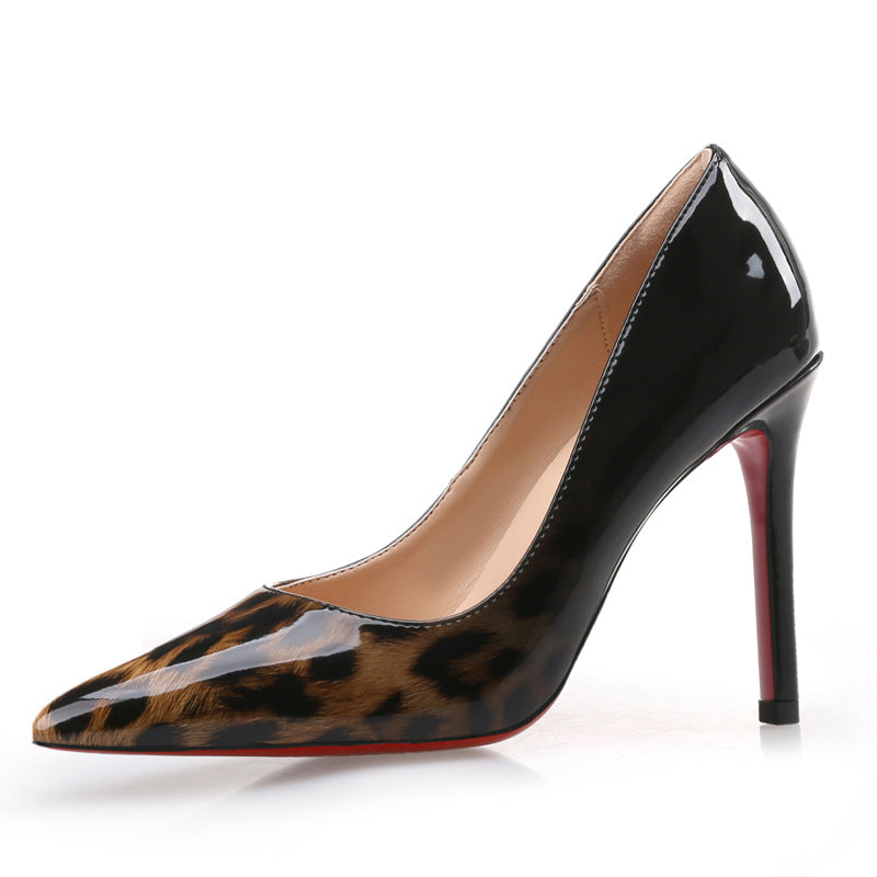 Nouveaux Talons Hauts Pointus Léopard pour Femmes