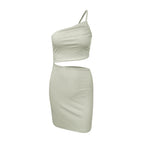 Robe femme avec cordon de serrage, style créateur, coupe ajustée, épaules dénudées