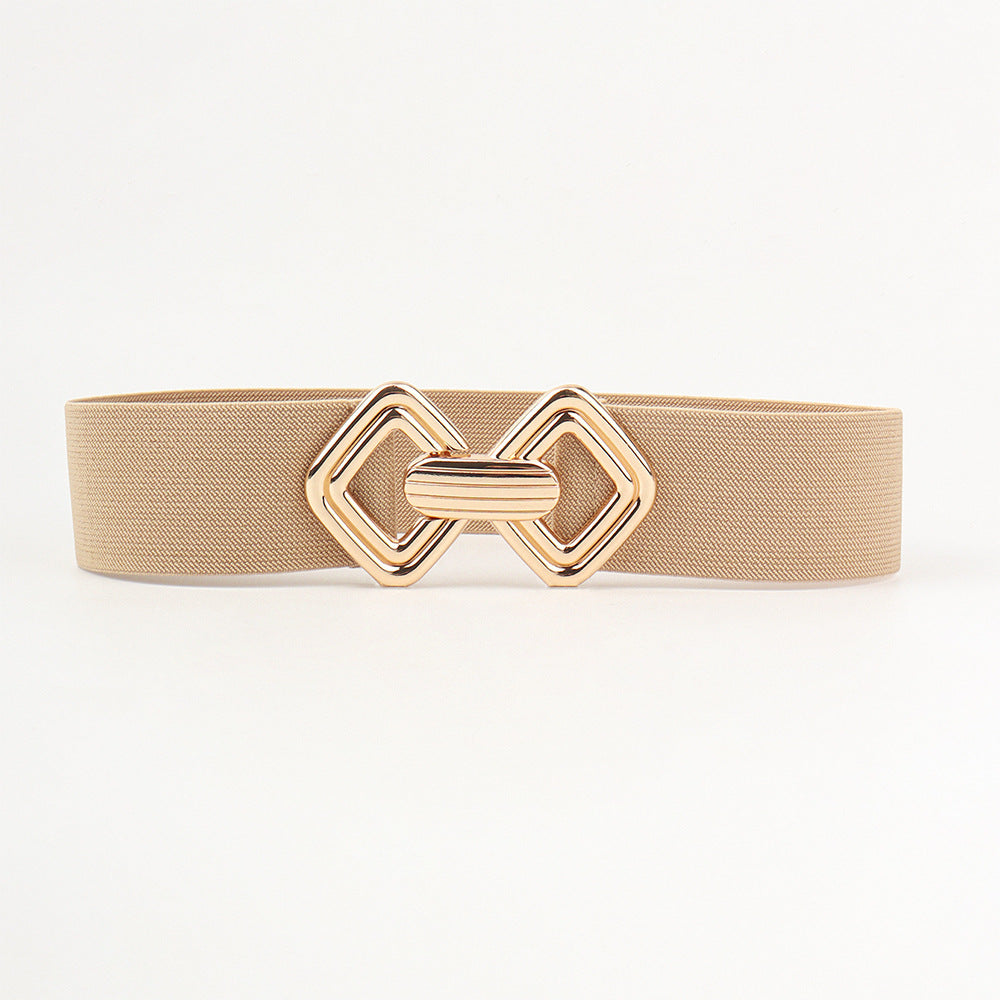 Décoration de joint de taille large pour femme avec ceinture élastique