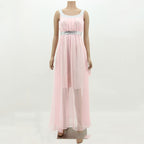 Same Slim Waist Waist Chiffon Stitching Dress With Big Swing Dress