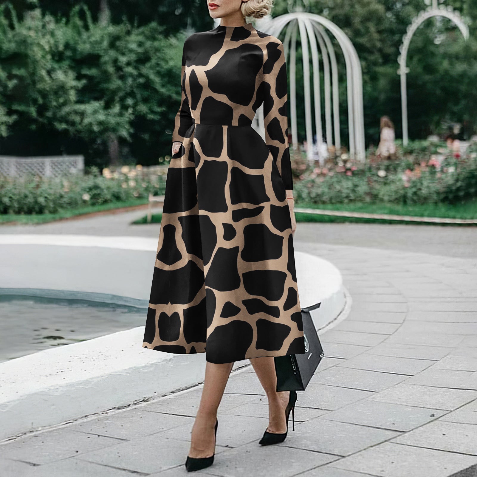 Robe moulante à manches longues pour femme