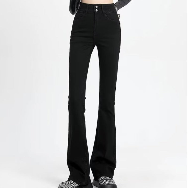 Jeans évasés style rétro américain pour femme