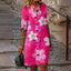 Robe en Coton et Lin à Motifs pour Femme