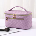 Trousse de Maquillage en PU Portable Grande Capacité