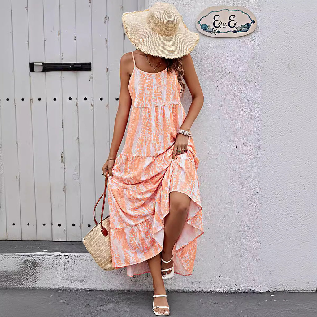 Robe à bretelles Tie-dye