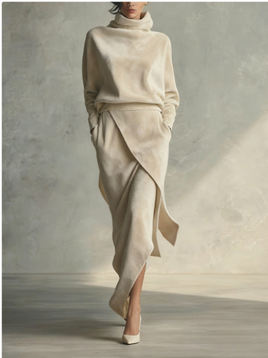 Robe élégante en daim pour femme