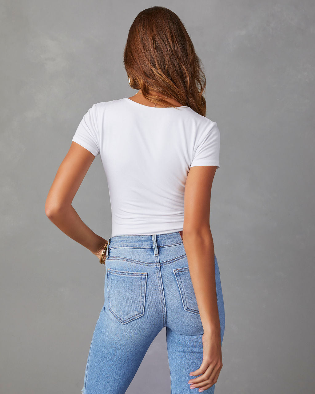 Jeans lavés tendance pour femme