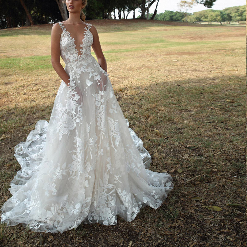Robe de soirée de mariée sexy à bretelles