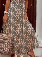 Robe sans manches imprimée de style bohème