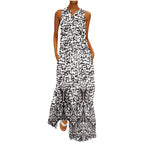 Robe longue femme imprimé peint mode