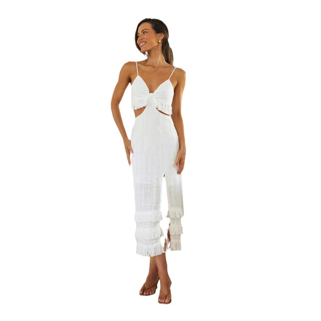 Robe Fourreau Ajustée Personnalisée à Bretelles Style Tempérament