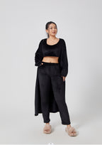 Ensemble de pyjama douillet, Ensemble de détente 3 pièces, Joli vêtement de détente, Ensembles de survêtement chauds, Ensemble assorti, Ensemble de détente, Ensembles de pantalons 3 pièces, Robe d'hiver femme