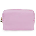 Trousse de Maquillage Octogonale Carrée en Cuir PU, Design Simple
