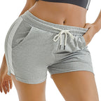 Shorts de sport d'été Femme Cyclisme Gym Course Cordon de serrage Entraînement