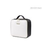 Trousse de Toilette en Cuir Grande Capacité Portable Trousse de Maquillage pour Maquilleur
