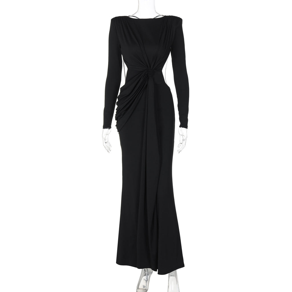 Robe amincissante à manches longues pour femme