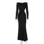 Robe amincissante à manches longues pour femme