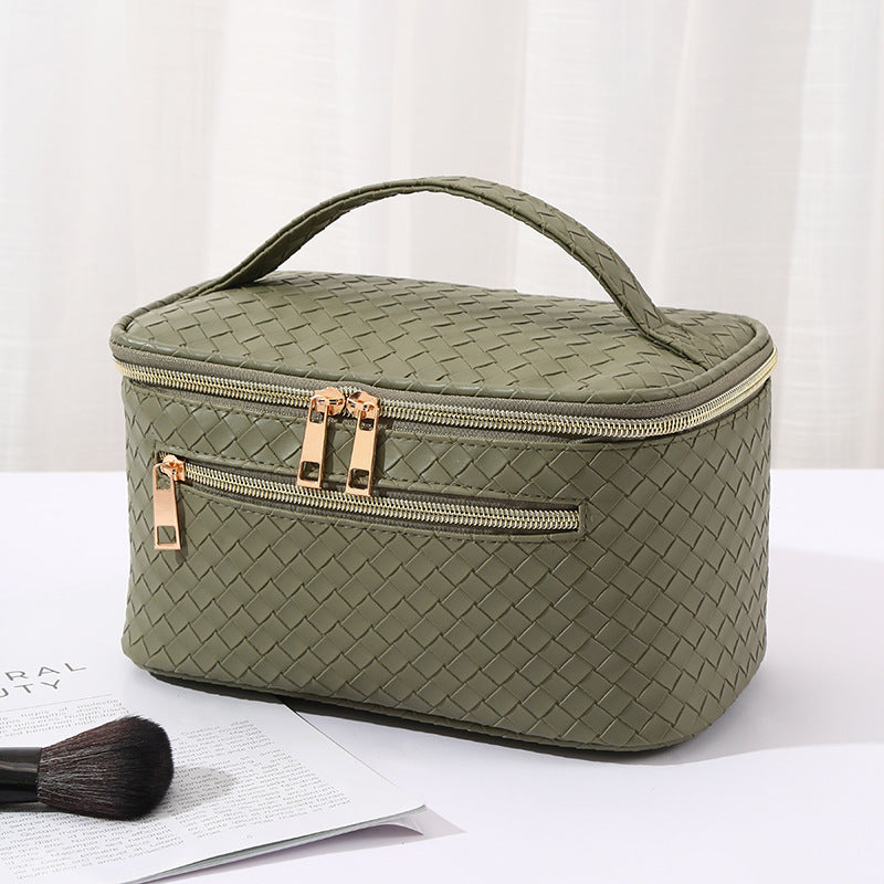 Trousse de Maquillage en PU Portable Grande Capacité
