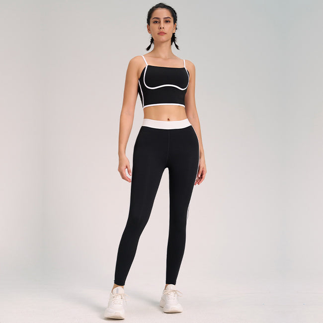 Ensemble de yoga sportif deux pièces, sensation seconde peau, ponçage double face, pour l'extérieur Main Image