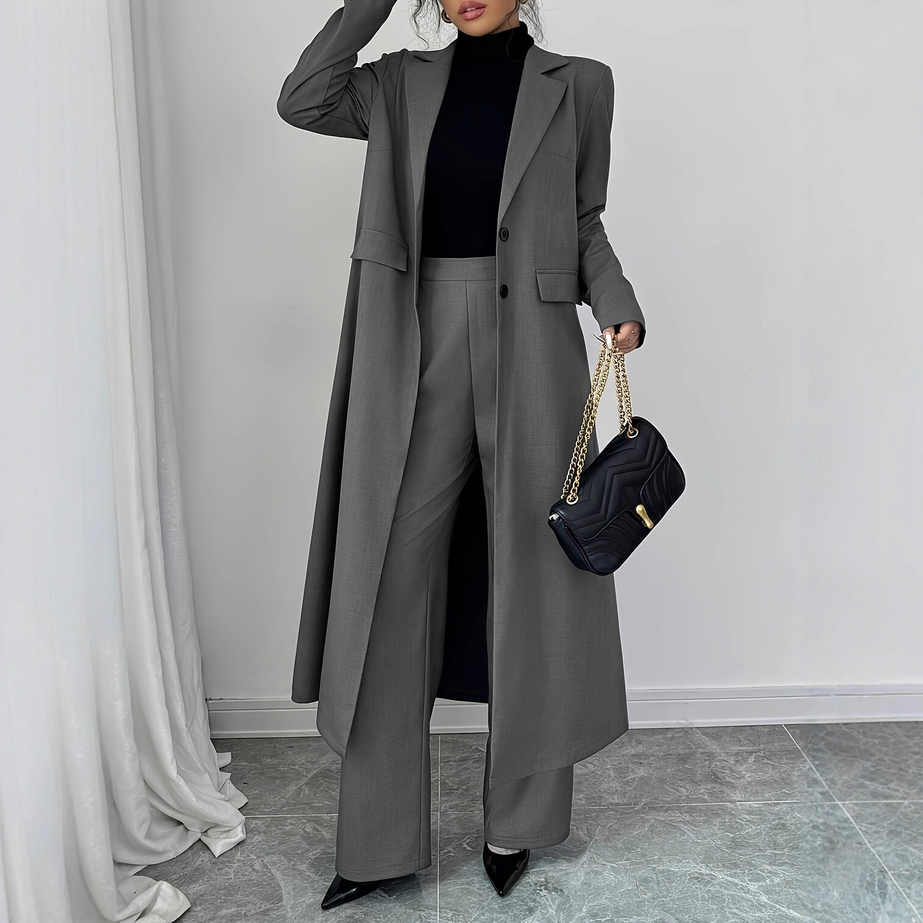 Ensemble deux pièces pantalon élégant et gracieux