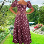 Robe à fines bretelles fleurie moulante pour femme
