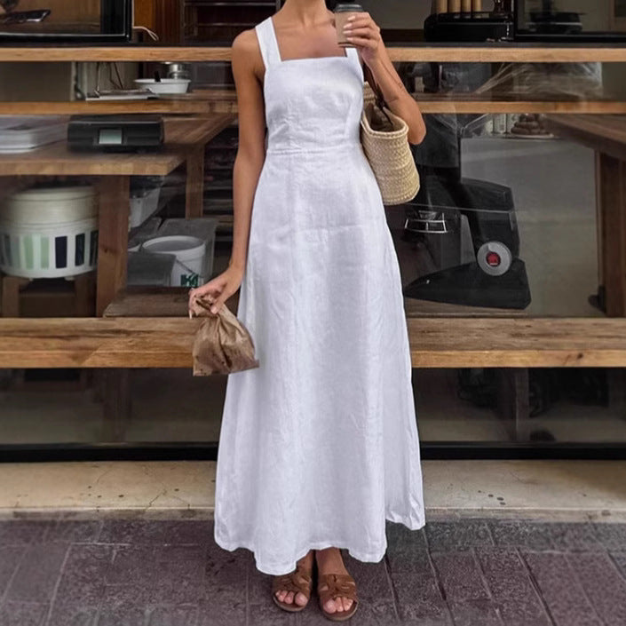 Robe élégante sans dos à bretelles