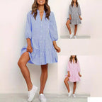 Robe ample simple à carreaux pour femme