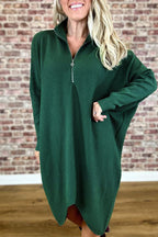 Robe ample en tricot de couleur unie pour femme