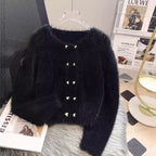 Manteau cardigan tricoté pour femme