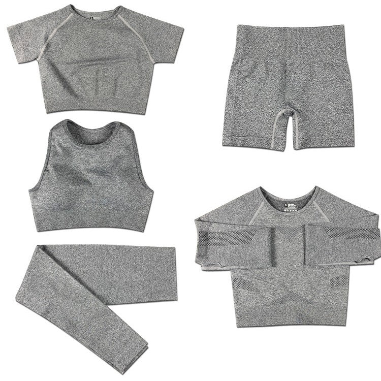 Ensemble de yoga cinq pièces de sport pour femme