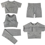 Ensemble de yoga cinq pièces de sport pour femme