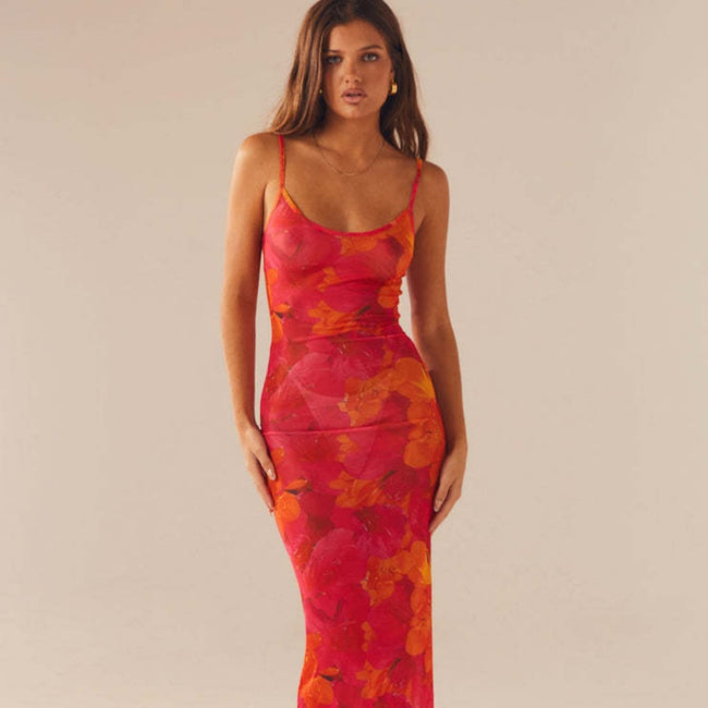 Robe sirène moulante en maille pour femme Hover Image