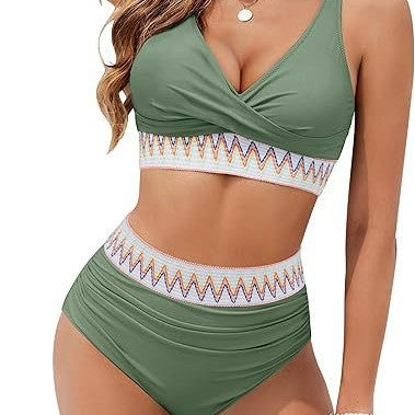 Maillot de bain bikini fendu pour femme