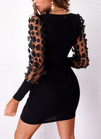 Robe décontractée anglaise noire pour femme