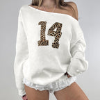 New Leopard Print Digital Sweater For Women
