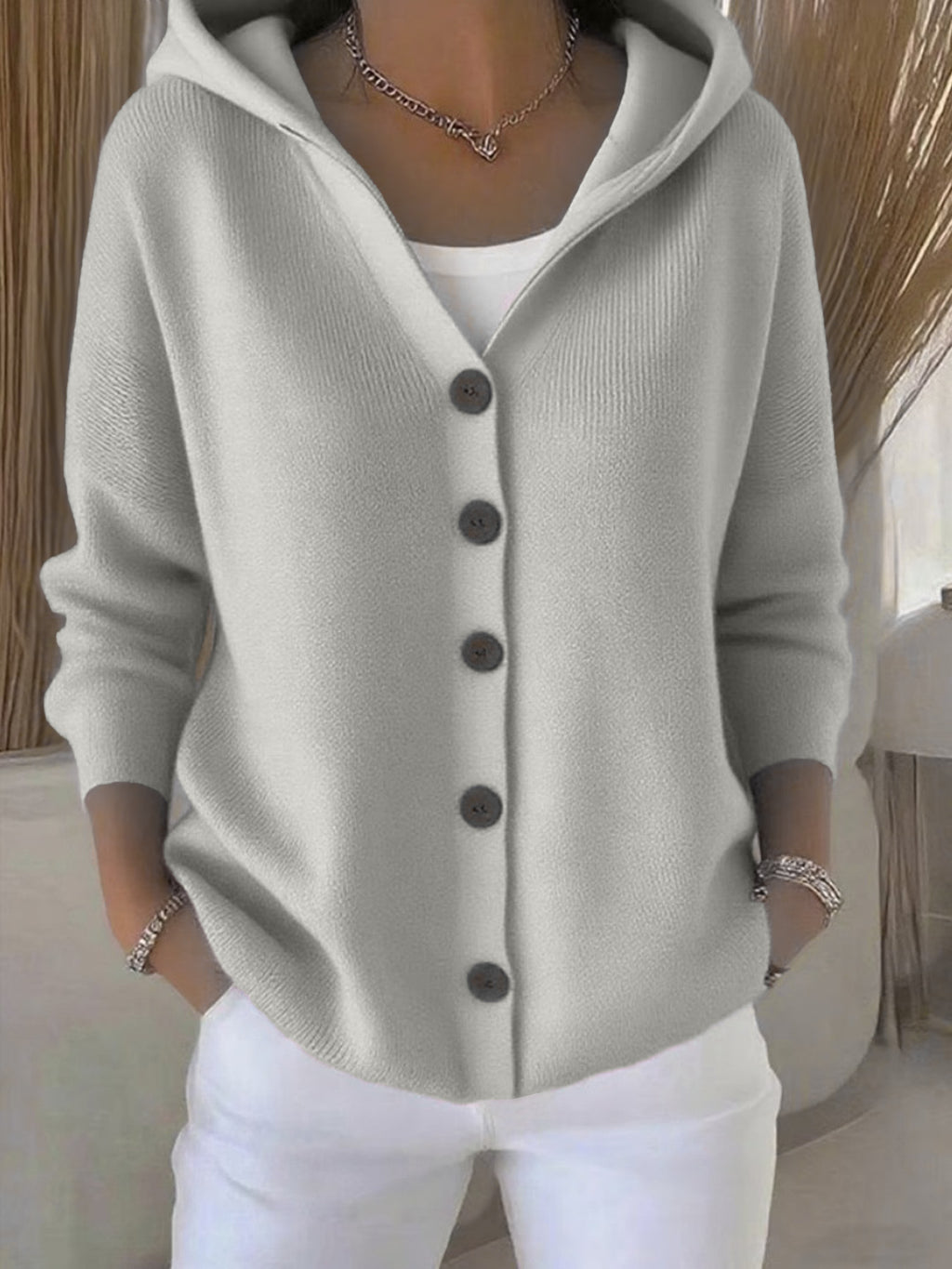 Casual Fashion Hooded Sweater Coat Women