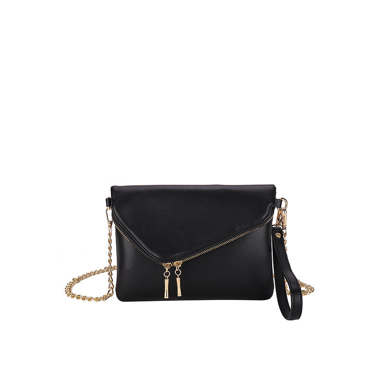 Nouveau Sac Femme à Bandoulière Unique avec Fermeture Éclair et Chaîne