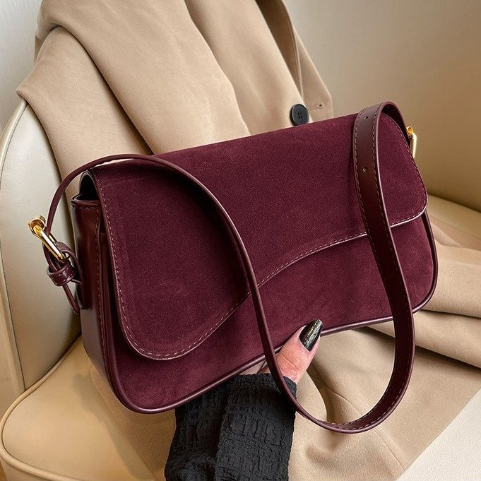 Sac à bandoulière mat rétro pour femme