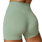 Short de yoga brossé taille haute pour femme