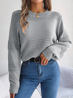 Pull en tricot uni décontracté pour femme