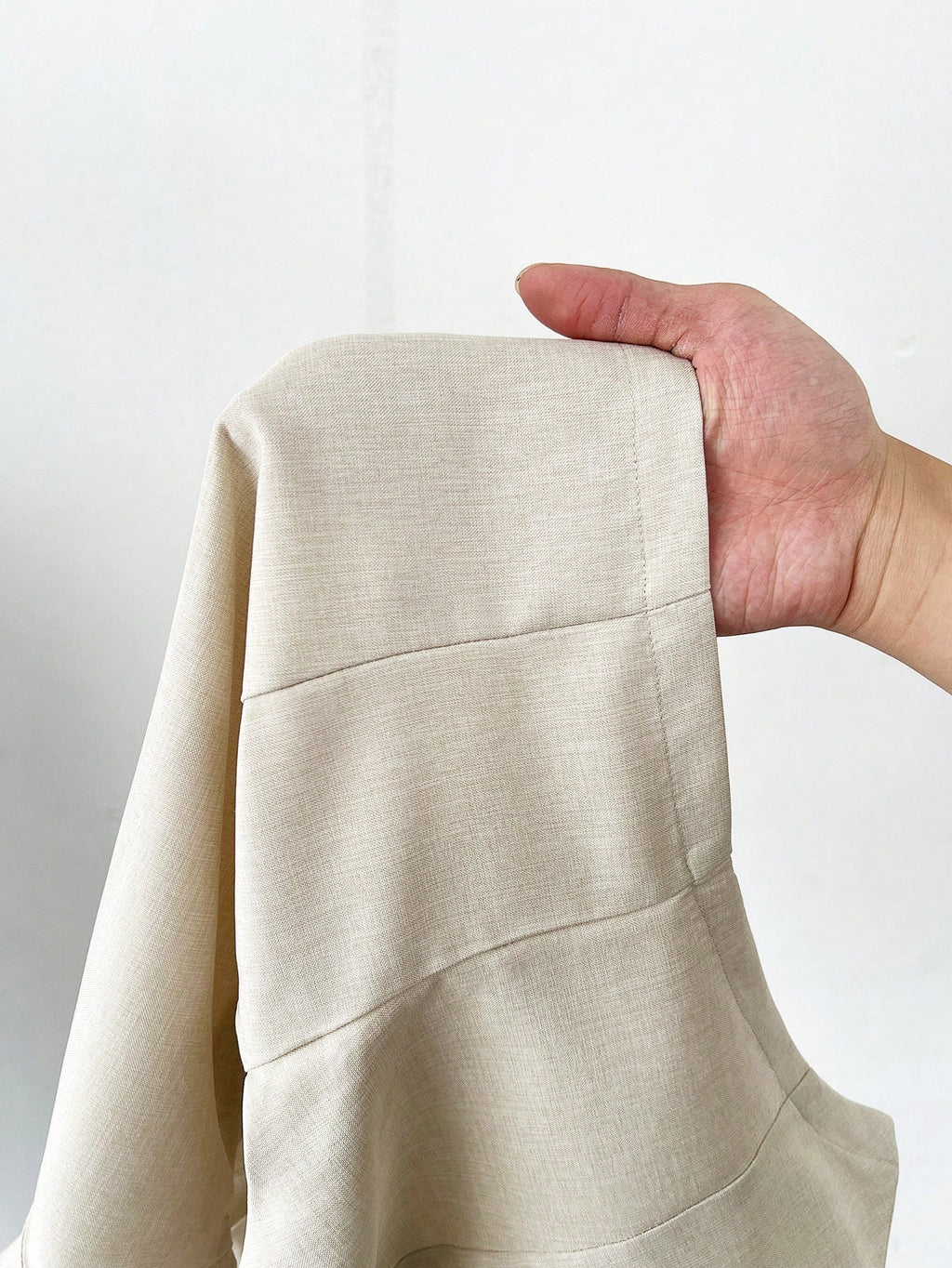 Blazer fin tissé abricot printemps femme