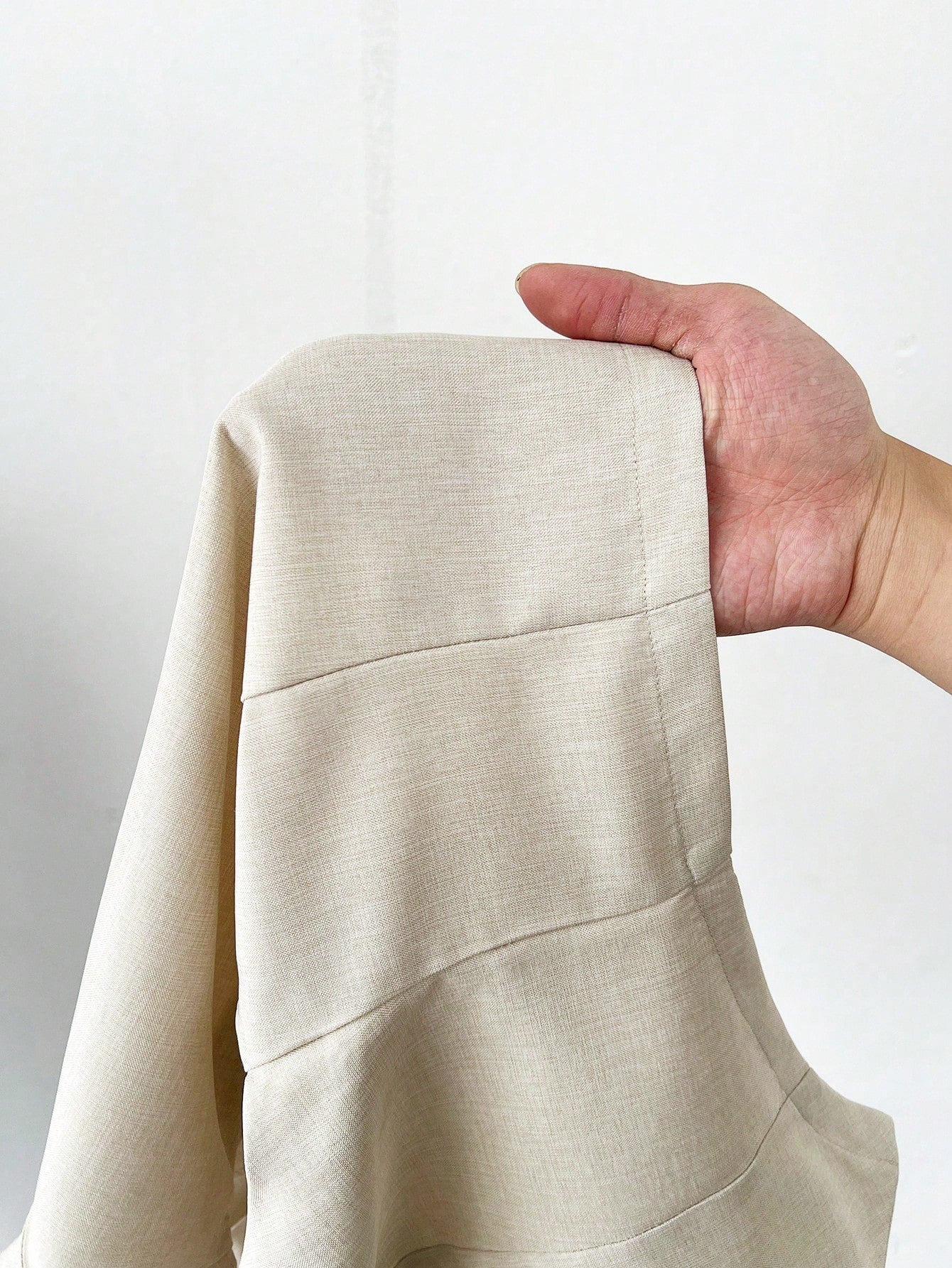 Blazer fin tissé abricot printemps femme
