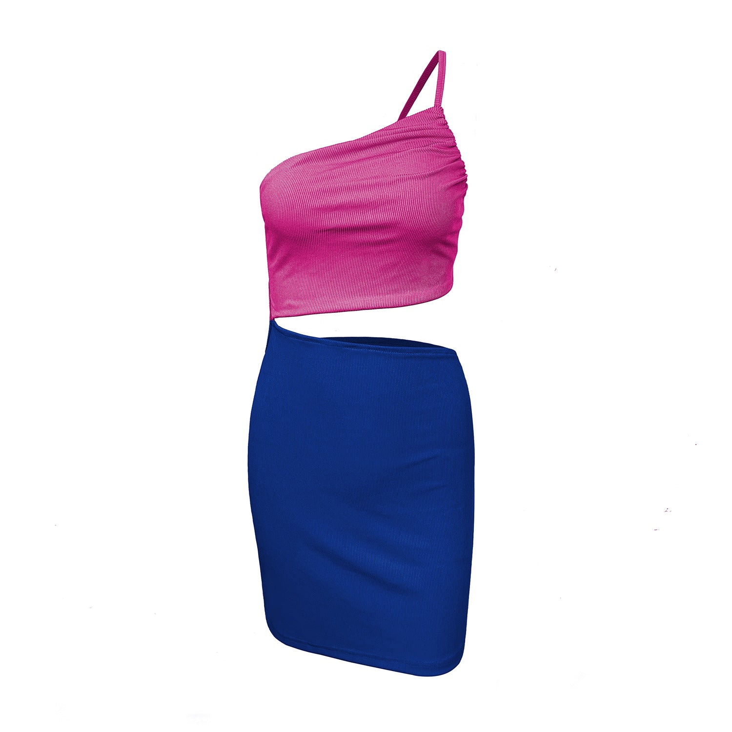 Robe femme avec cordon de serrage, style créateur, coupe ajustée, épaules dénudées