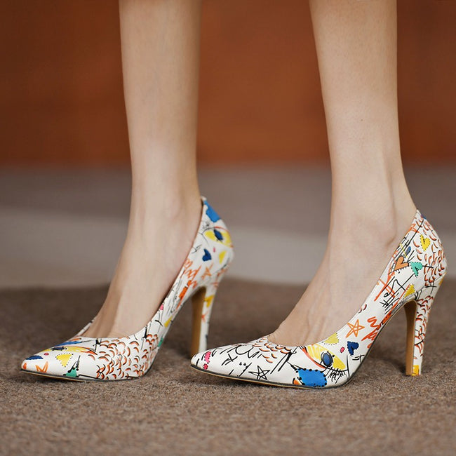 Chaussures à talons hauts décontractées et pointues pour femme Hover Image