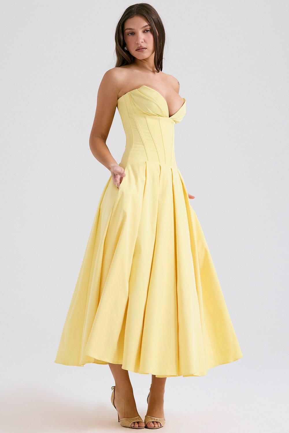 Nouvelle robe bustier tendance pour femmes